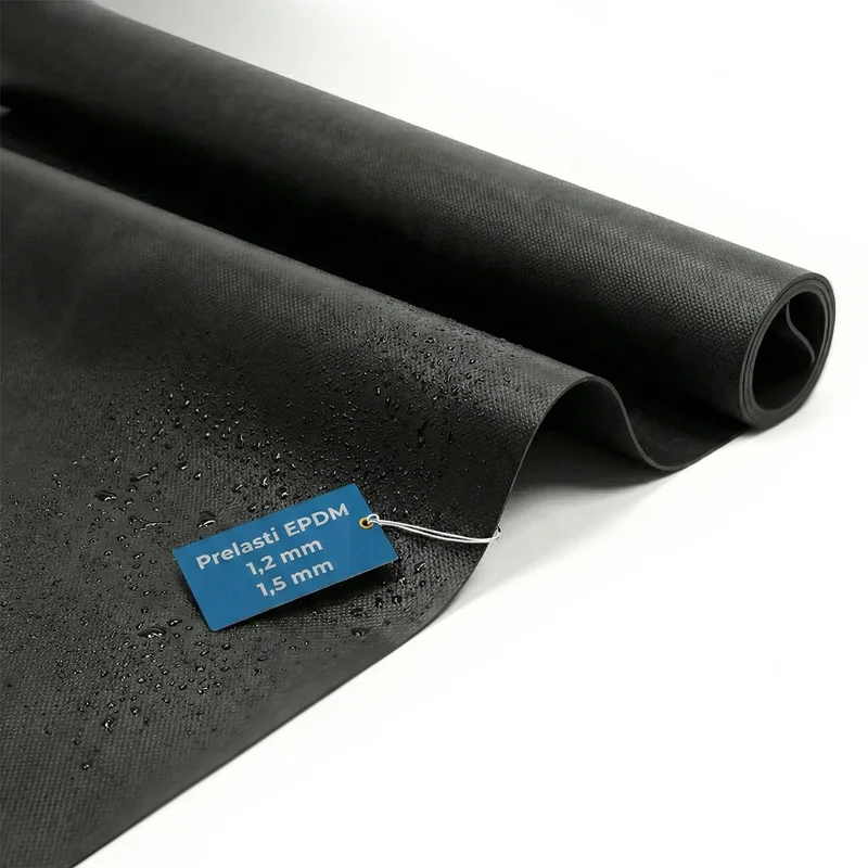 Prelasti S EPDM membrán 1.2mm és 1.5mm lapostetők és zöldtetők vízszigeteléséhez
